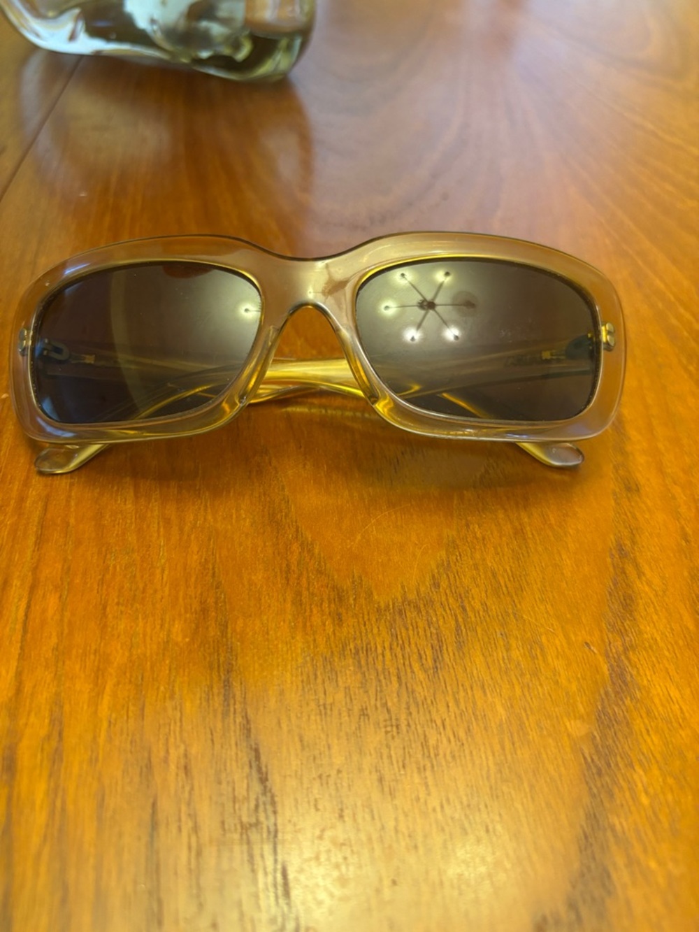 Prada Brown Gradient Rectangular Women's Sunglasses